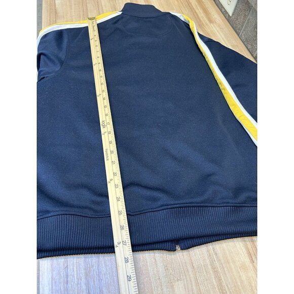 Big Dogs Jacket Mens Large Blue Yellow Varsity Bomber Patches Spellout Coat - Picture 12 of 14